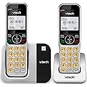 VTech 2-Handsets Cordless Phone System for Home with Call Block, Large Display & Buttons, Backlit Screen, Full-Duplex Speakerphone, Caller ID/Call