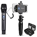 COMICA CVM-WS50 Wireless Handheld Microphone, Professional Handheld Interview Mic for iPhone, Android Phones, Camera, Reporter Mic for Content