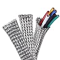 BuyUneed Tinned Copper Metal Braid Sleeving Wire Shielding Sleeve Braided Copper Ground Straps EMI/RFI Interference Expandable Flat Mesh Shielding