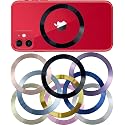 SALEX Compatible with Magsafe Magnetic Rings 9 Pack Set - Metal Rings for Cell Phone Case - Cute Mixed Colors Round Magnet Sticker - Replacement Discs
