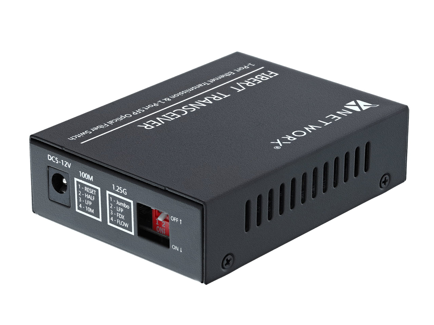 Networx Gigabit Ethernet Fiber Media Converter - UTP to 1000Base-ZX - LC Singlemode, 80km, 1550nm