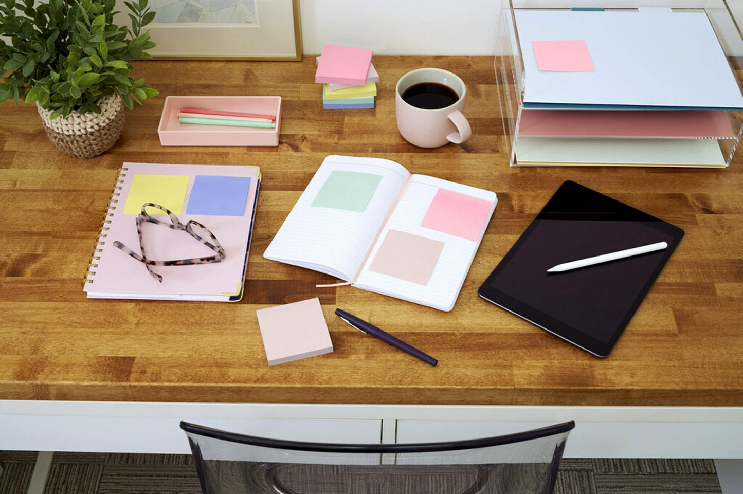 Post-it Greener Notes, 3x3 in, 24 Pads, America's #1 Favorite Sticky Notes, Sweet Sprinkles Collection, Pastel Colors, Clean Removal, 100% Recycled