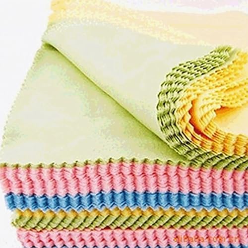 LGXEnzhuo 100pcs Microfiber Glasses Cleaning Cloth Fiber Material for Wiping Glasses Camera Lens and Mobile Phone 5.1 * 5.1 inch