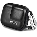 FiTSTILL Black PU Mini Carrying Case for Go Pro Hero 13 Black,Hard Shell Travel Storage Case for Hero 12/11/10/9/8/7/(2018)/6/5 DJI Osmo