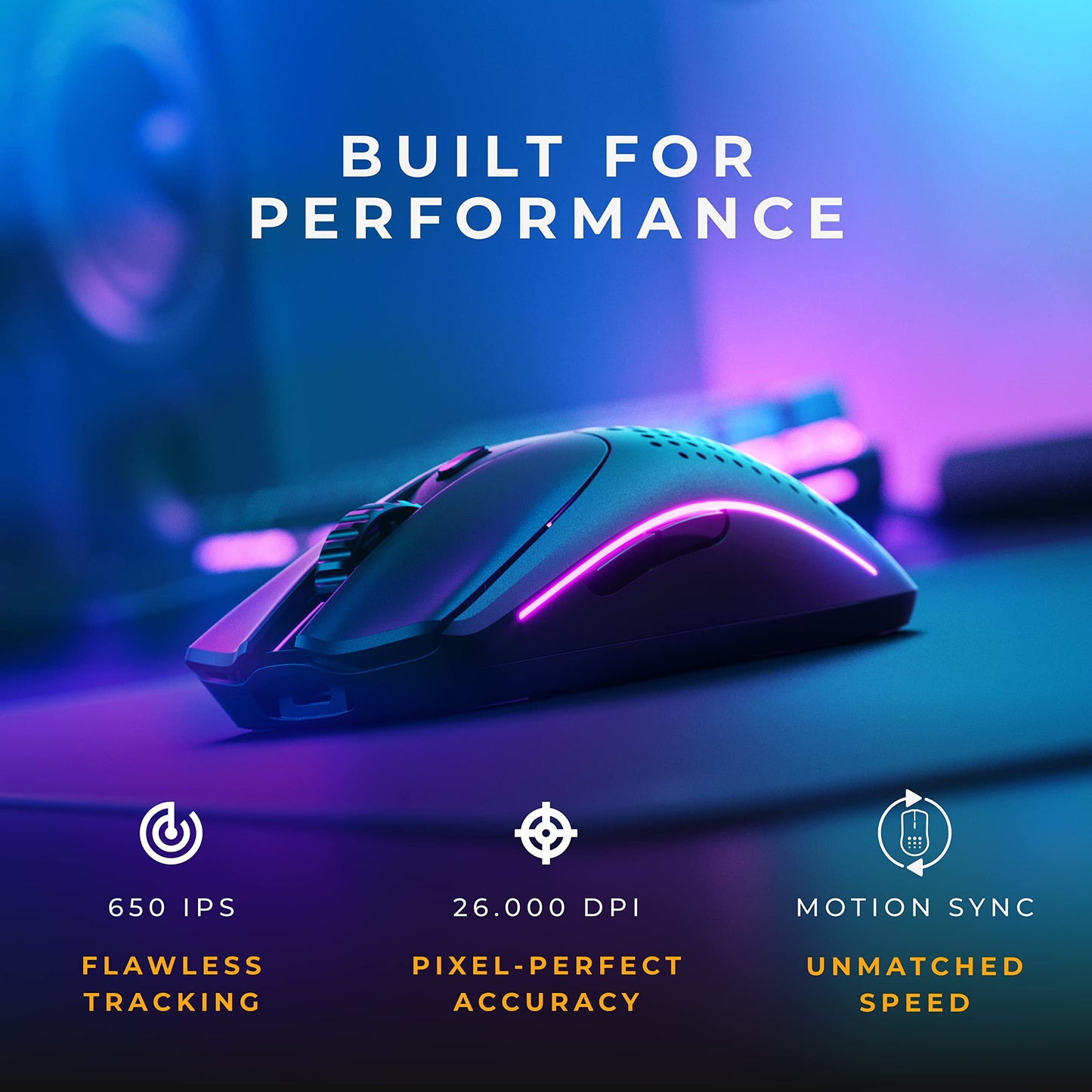 Glorious Gaming Model O 2 Wireless Gaming Mouse - Hybrid 2.4GHz & Bluetooth Wireless, 68g Superlight, Long Battery Life, 26k BAMF 2.0 Sensor, RGB