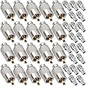 20 Pack UHF PL259 Solder Connector Plug with Reducer for RG8x, RG8, RG59, LMR-400, RG-213 Coaxial Coax Cable?Teflon Material 50ohm Low Loss RFAdapter