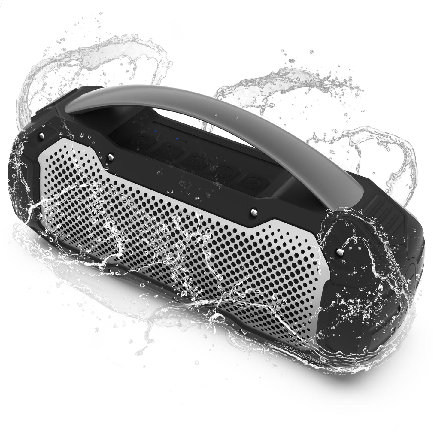 Pyle Portable Wireless Bluetooth Loud Streaming Speaker w/Deep Bass Hands-Free Microphone w/TWS Stereo Sound Function - IPX6 Waterproof Outdoor