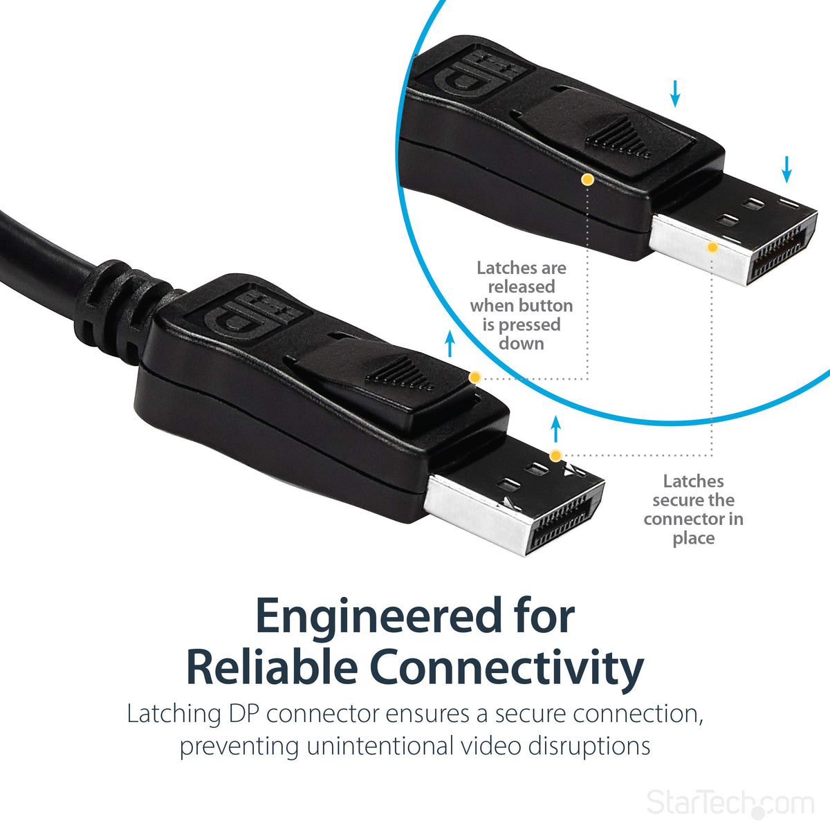 StarTech.com DisplayPort to HDMI Adapter, DP2HDMI, 1080p, VESA Certified, Latching DP Connector, Passive, Electromagnetic Interference Shielding