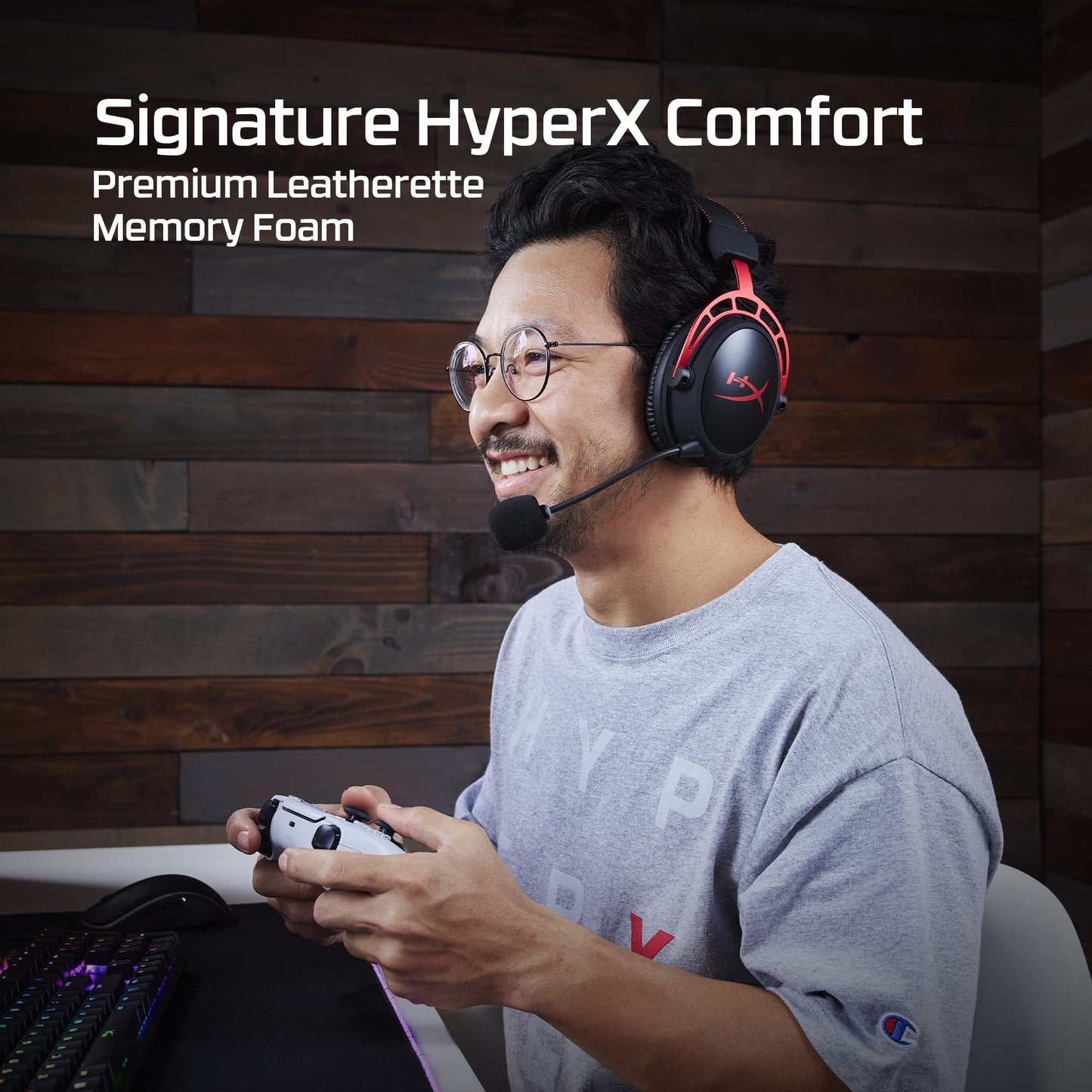 HyperX Cloud Alpha Wireless - Gaming Headset for PC, 300-hour battery life, DTS Headphone:X Spatial Audio, Memory foam, Dual Chamber Drivers