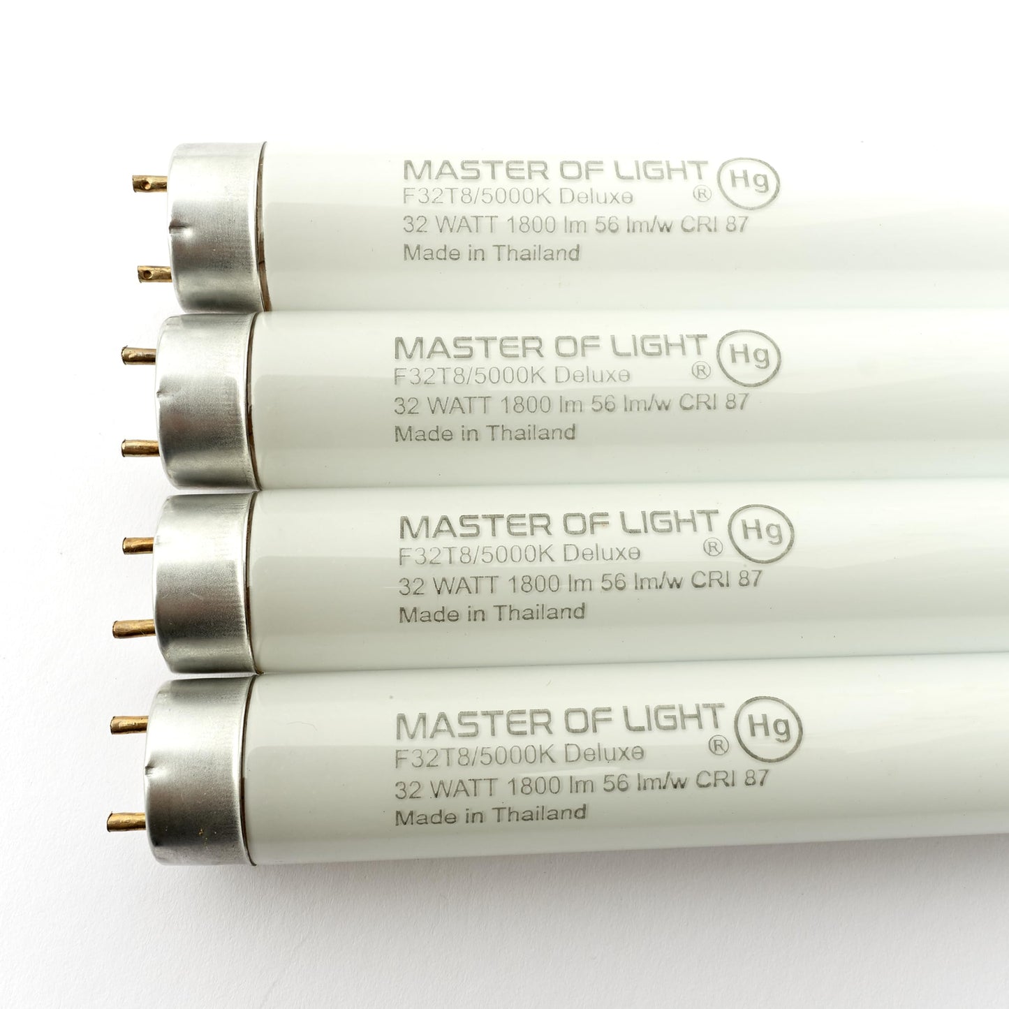 Master Of Light F32T8/850 48" 32W Fluorescent Tube 5000K Daylight T8 4-Pack