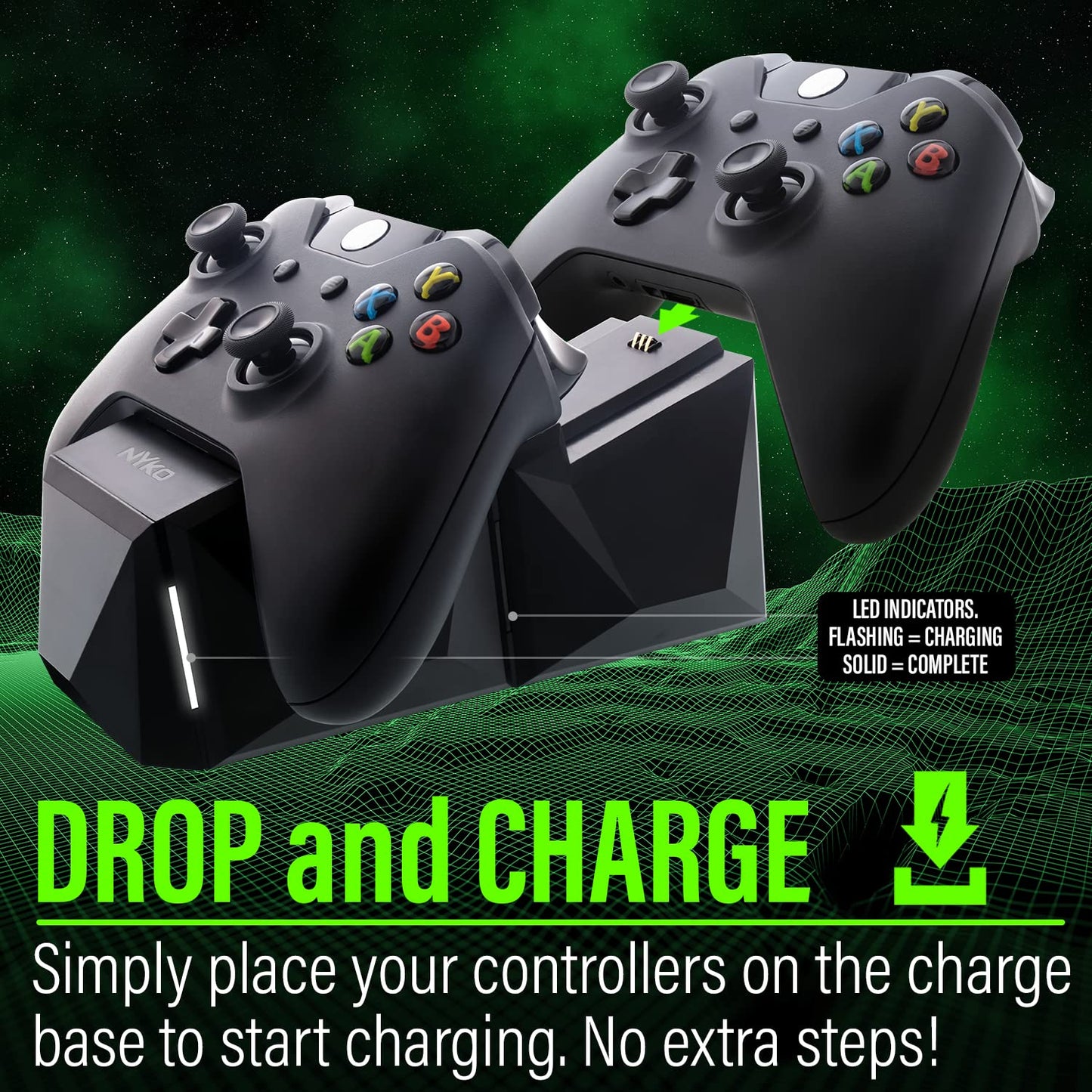 Nyko Xbox One Power Kit Plus - Rechargeable Battery Kit with 2 Batteries, Micro-USB Charge Cable - Not Compatible with Xbox S/X - Not Compatible