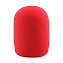 LEFXMOPHY Re20 Pop Filter for Electro-Voice RE20 / RE27/ RE320 Microphone, Red WS-PL2 Windscreen Replacment for EV RE-20 / RE-27 / RE-320 Mic Foam