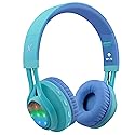 Riwbox WT-7S Kids Bluetooth Headphones, LED Light Up Wireless Foldable Stereo Headset with Microphone and Volume Control for PC/Tablet/TV/Travel…