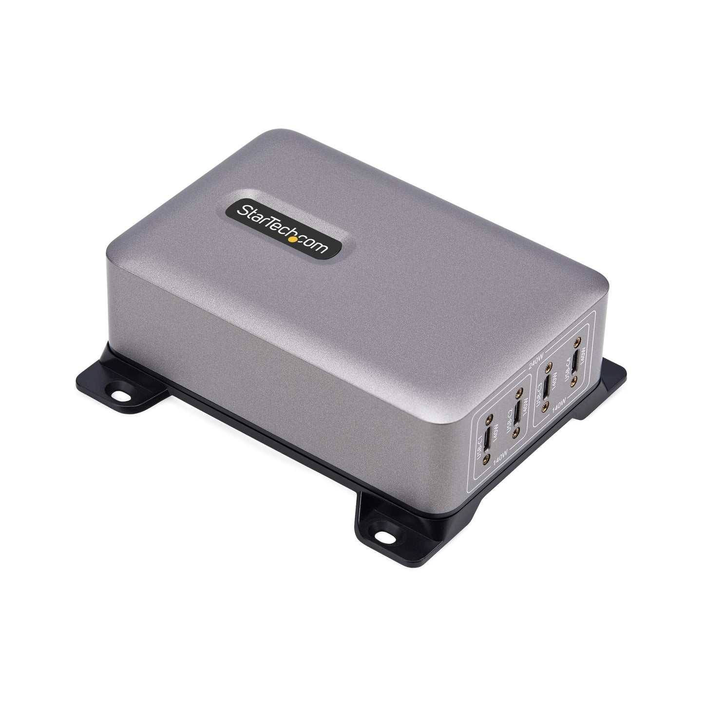 StarTech.com 4-Port USB-C Charging Station, 240W GaN Charger Block for MacBook Pro/Air, iPhone 16/15/Pro, iPad Pro, Dell XPS, Pixel and More