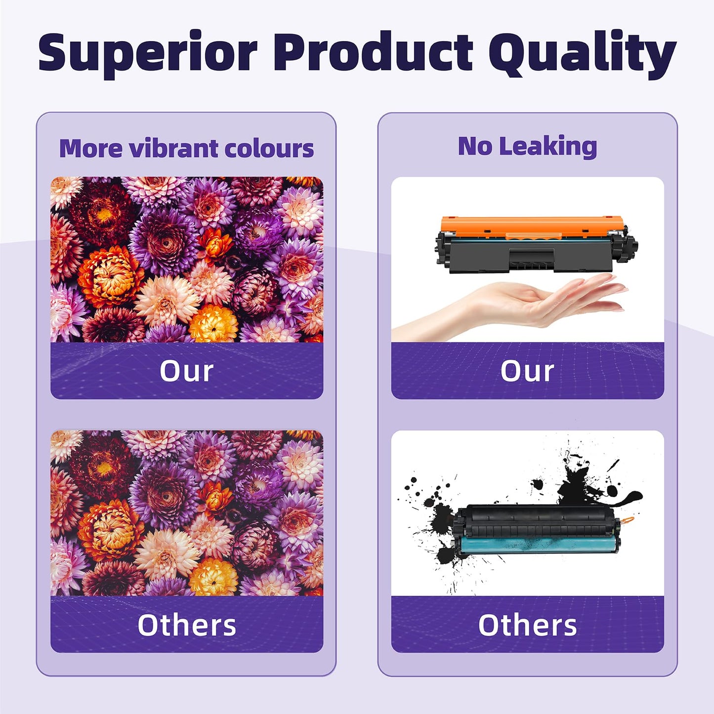 Ioffix 6510 Compatible Toner Cartridge 6510 6515 106R03477 106R03478 106R03479 106R03480 Compatible with Xerox Phaser 6510, WorkCentre 6515 High Yield