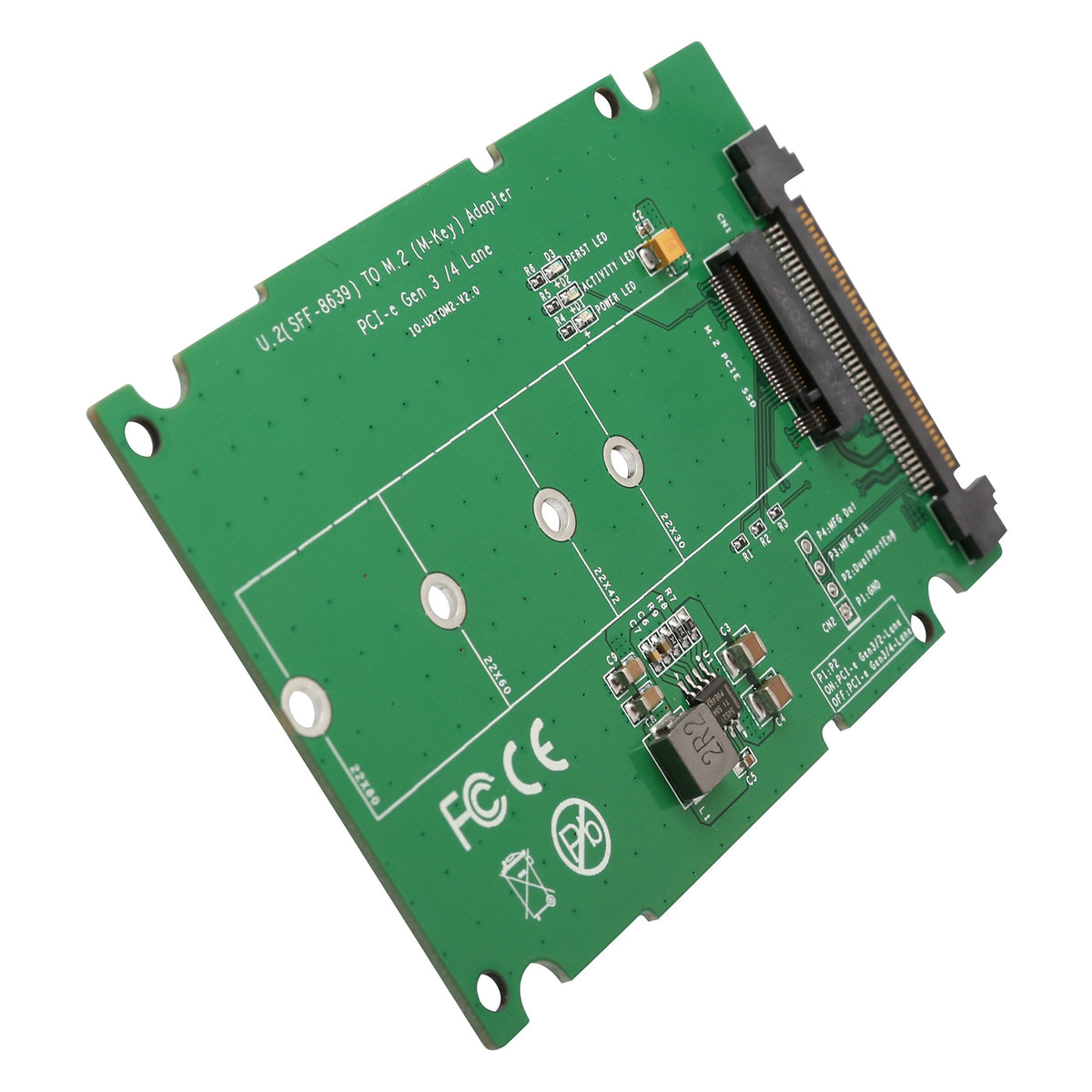 IO Crest M.2 PCIe I/F NVMe SSD to U.2 2.5-Inch SSD Adapter with Cable 2.5" SI-ADA40123