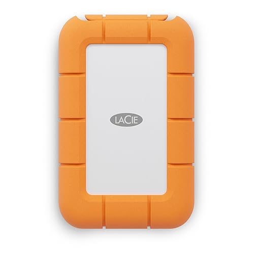 LaCie Rugged Mini SSD 500GB Solid State Drive - USB 3.2 Gen 2x2, speeds up to 2000MB/s, Compatible with PC, Mac, and iPad (STMF500400)