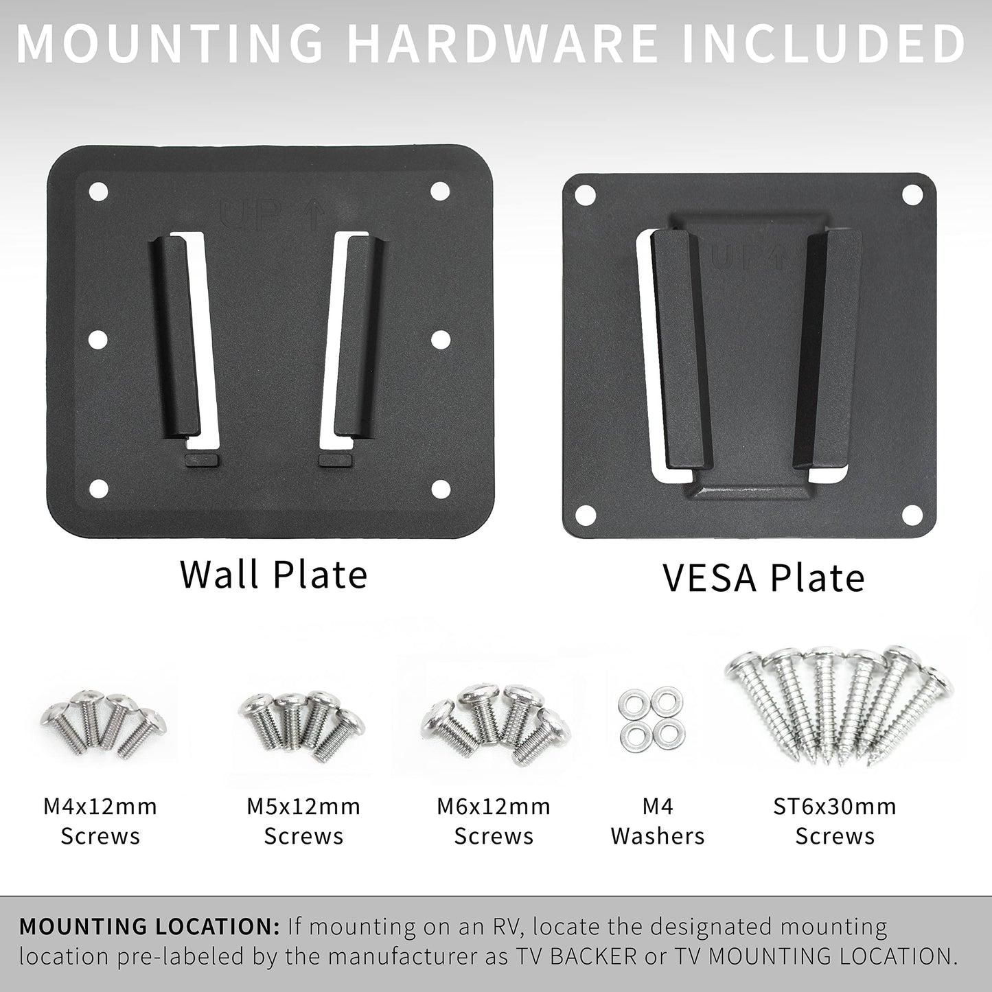 VIVO Sturdy Plastic Polymer and Steel RV TV Mount with Articulating Arm, VESA 100x100mm Mounting Pattern, Holds up to 22 lbs, Wall Bracket for Indoor