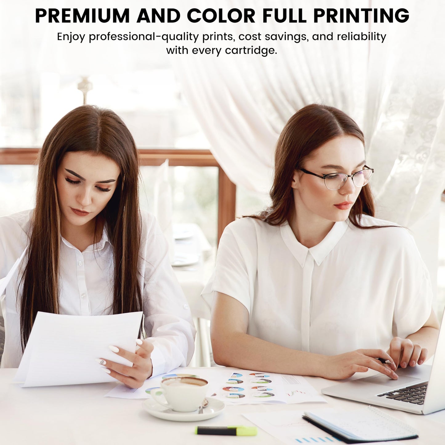 Compatible with HP 63XL Ink Cartridges Combo Pack for HP 63 XL Works with HP Officejet, Deskjet, Envy Printers (1 Black, 1 Tri-Color)