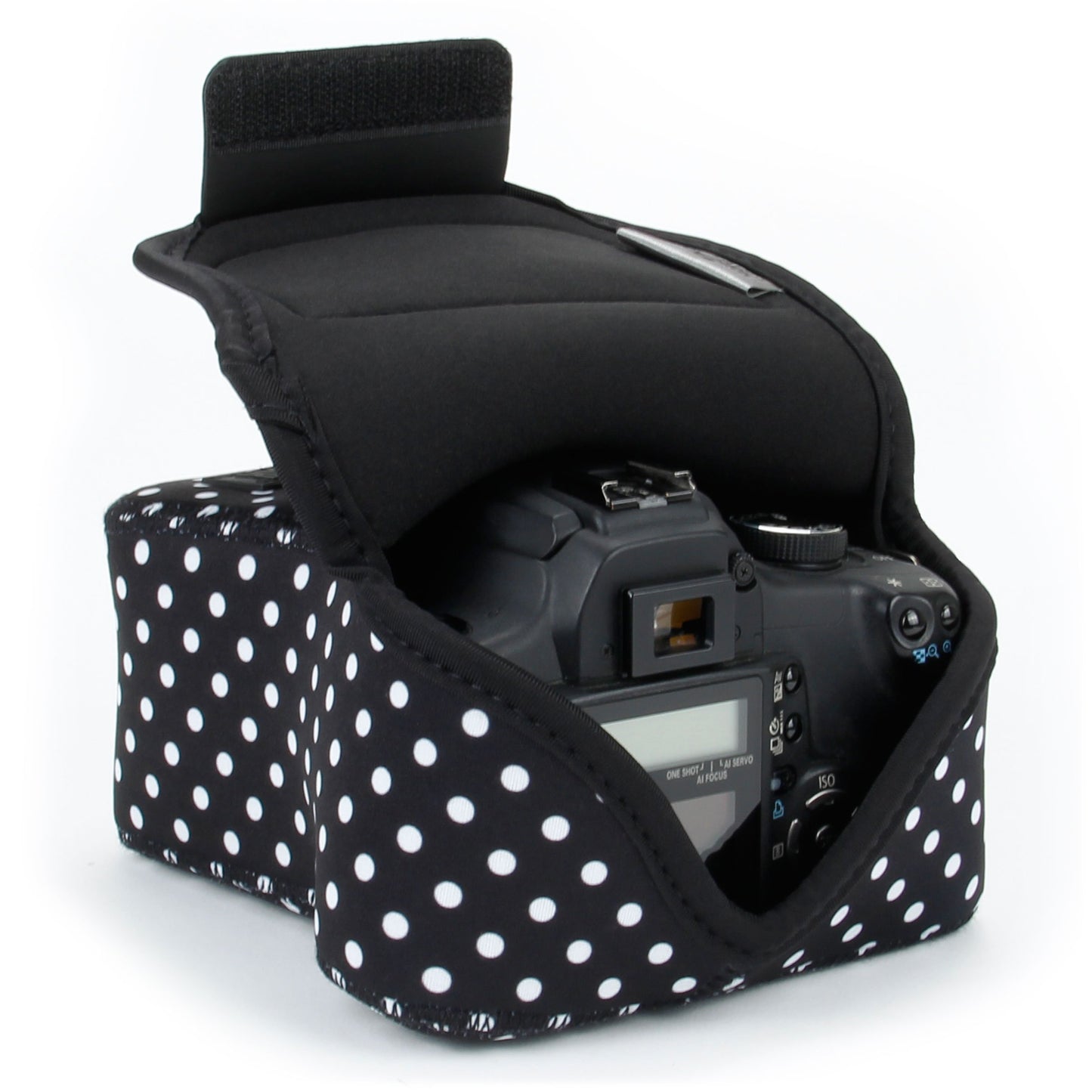 USA Gear Camera Sleeve (Medium) for Compact SLRs Compatible with Canon EOS R100 Nikon Z30 Sony ZV-E10, and more - Padded Neoprene DSLR Case