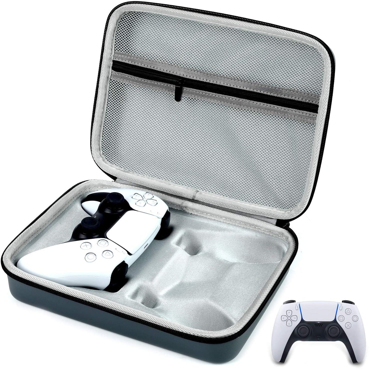 AJKTHGE PS5 / PS4 Controller Case, Dual Gaming Controller Protective Hard Shell, PS5 Two Controllers Travel Carrying Bag with Room for Cable Cord