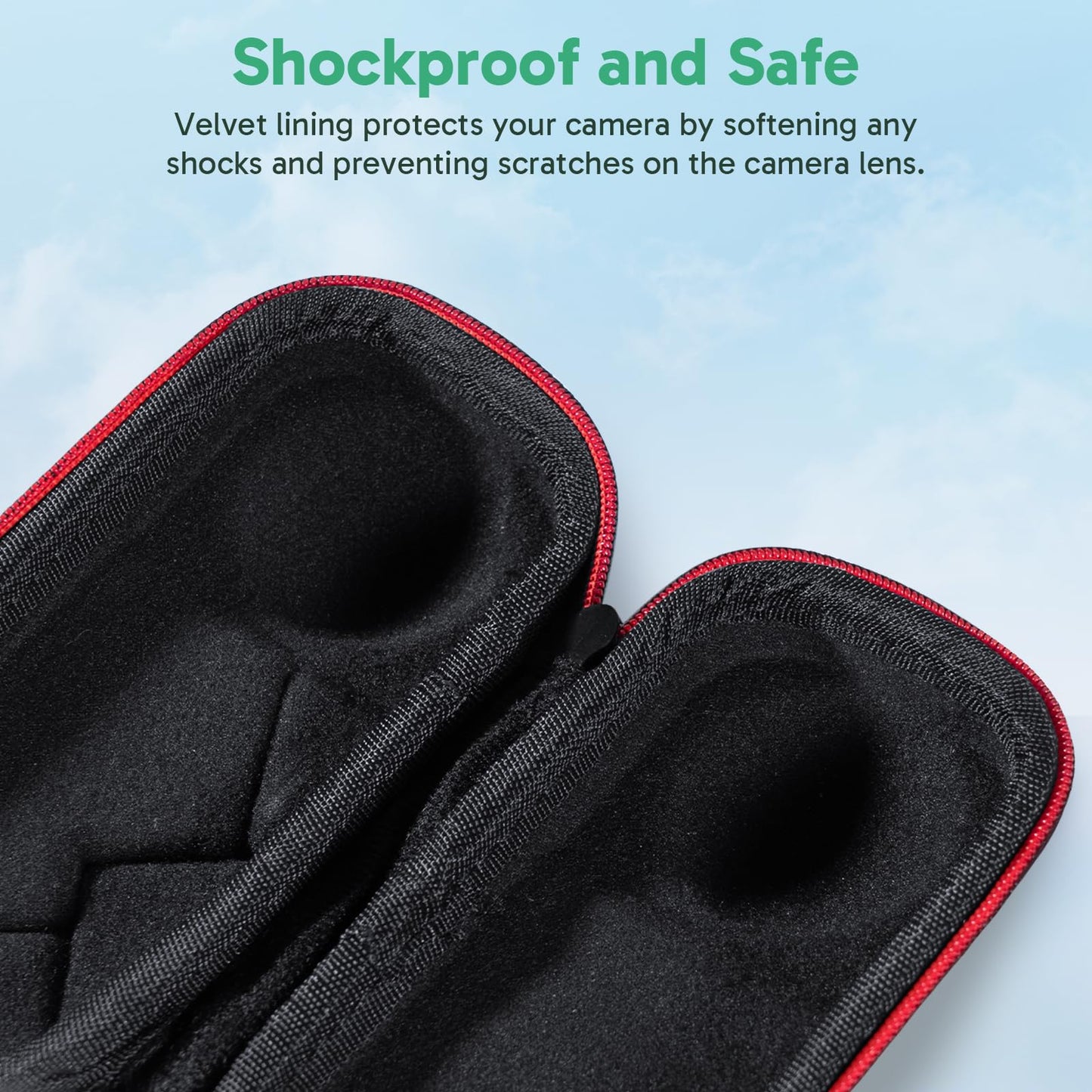 AKASO 360 Camera Carrying Case, Portable Small Storage Bag, Hard Shell Travel Protector Cover
