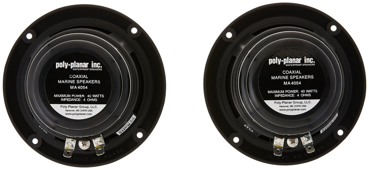 Poly-Planar MA-4054-B 4" 2-Way Coaxial Black 40W,