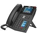 Fanvil X5U High-End VoIP Phone, 3.5-Inch Color Display, 2.4-Inch Side Color Display for DSS Keys. 16 SIP Lines, Dual-Port Gigabit Ethernet, Power