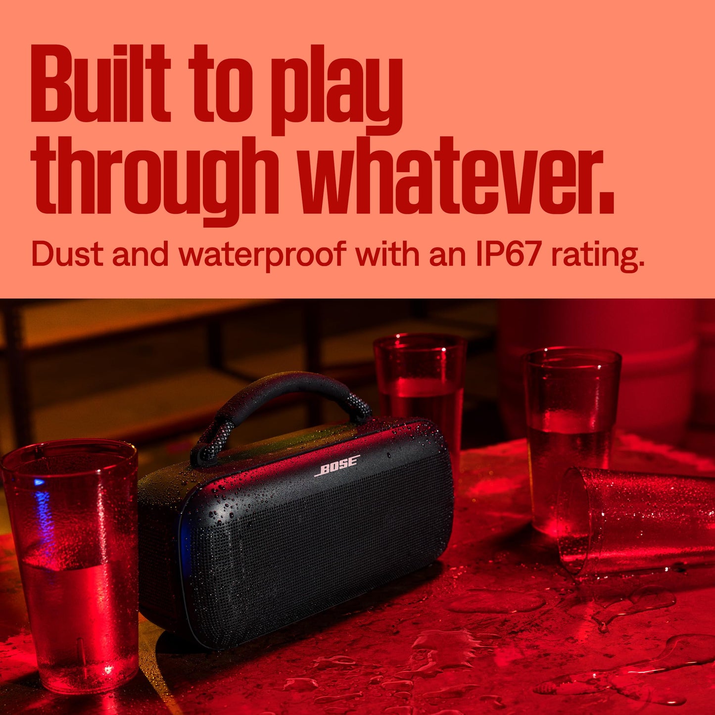 Bose SoundLink Max Bluetooth Speaker - Portable Wireless Party Speaker, IP67 Waterproof, Rope Handle, Up to 20 Hours of Playtime, USB-C, Built-in
