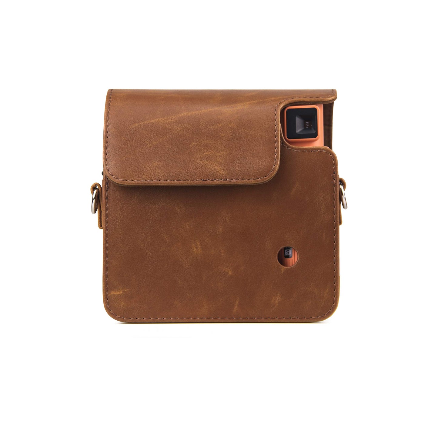 Epicgadget Case for Fujifilm Instax Square SQ1 Camera, PU Leather Compact Case Bag with Adjustable Shoulder Strap for Fuji Film instax SQ1 (Brown)
