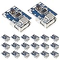 AITRIP 20PCS Boost Step Up 5V 1A Power Supply Module Lithium Battery Charge Protection Board 134N3P DIY Charger USB and Micro USB Port with LED…