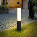Linkmoon Landscape Path Light, Aluminum 8W 800LM Luxury LED Lighting, 32 Inches Modern Outdoor Bollard Lighting for Lawn, Patio, Courtyard