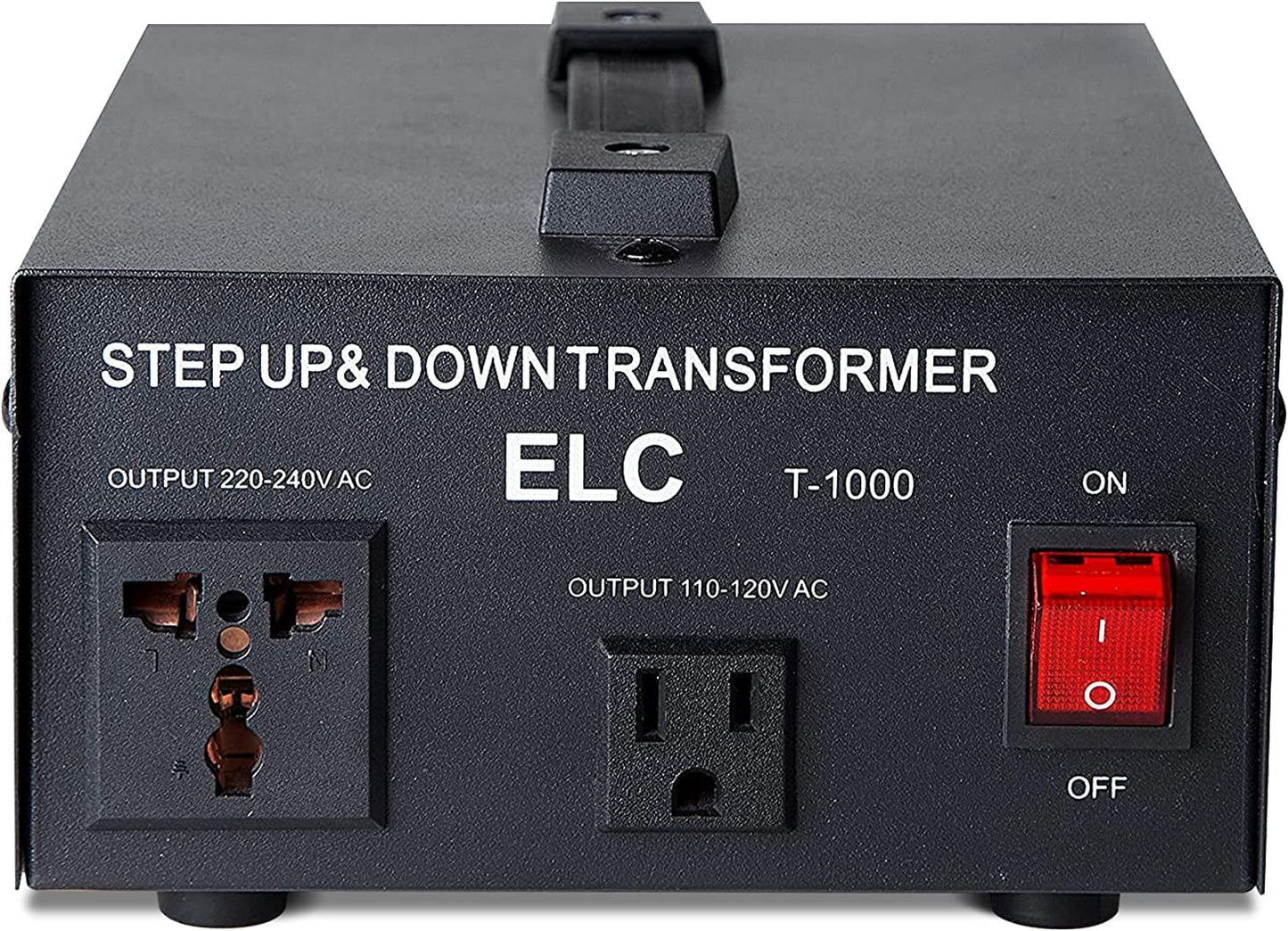 ELC T Series 1000 Watt Voltage Converter Transformer - Step Up/Down - 110v to 220v / 220v to 110v Power Converter - Circuit Breaker Protection, CE…