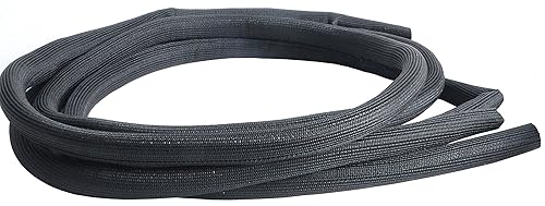 Design Engineering 010651P10 Black (8mm) 5/16" x 10' Split Sleeve Wire and Hose Protection