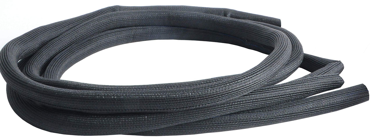 Design Engineering 010651P10 Black (8mm) 5/16" x 10' Split Sleeve Wire and Hose Protection