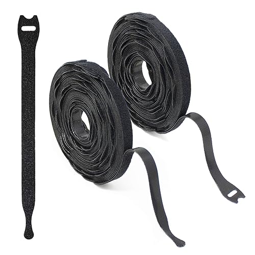 Wrap-It Storage Self-Gripping Cable Ties, 8-inch, 100-Pack (Black) - Cord Ties, Cord Wraps, Cable Straps, Wire Ties, Wire Organizer for Cord