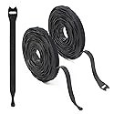 Wrap-It Storage Self-Gripping Cable Ties, 8-inch, 100-Pack (Black) - Cord Ties, Cord Wraps, Cable Straps, Wire Ties, Wire Organizer for Cord