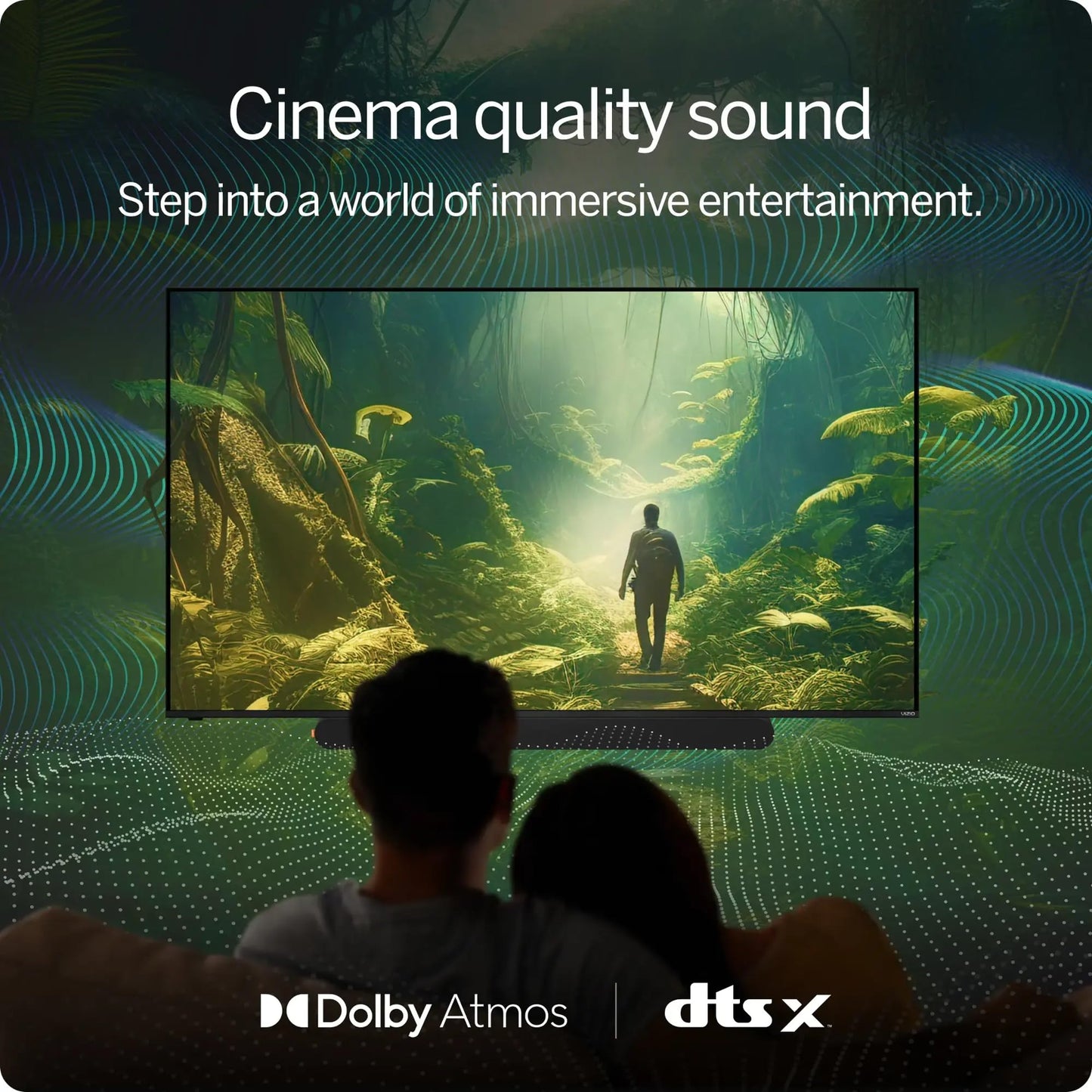 Vizio SV510M-0806B-RB 33" Dolby Atmos 5.1 Ch Soundbar System with Dolby Atmos and DTS:X, Black - Certified Refurbished