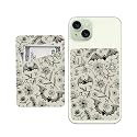 AWHSCP Phone Card Holder, Cute Leather Phone Wallet Stick On, Dual Pocket Credit Card Sticky Wallet, Compatible with Most of Cell Phone, Cute Bat