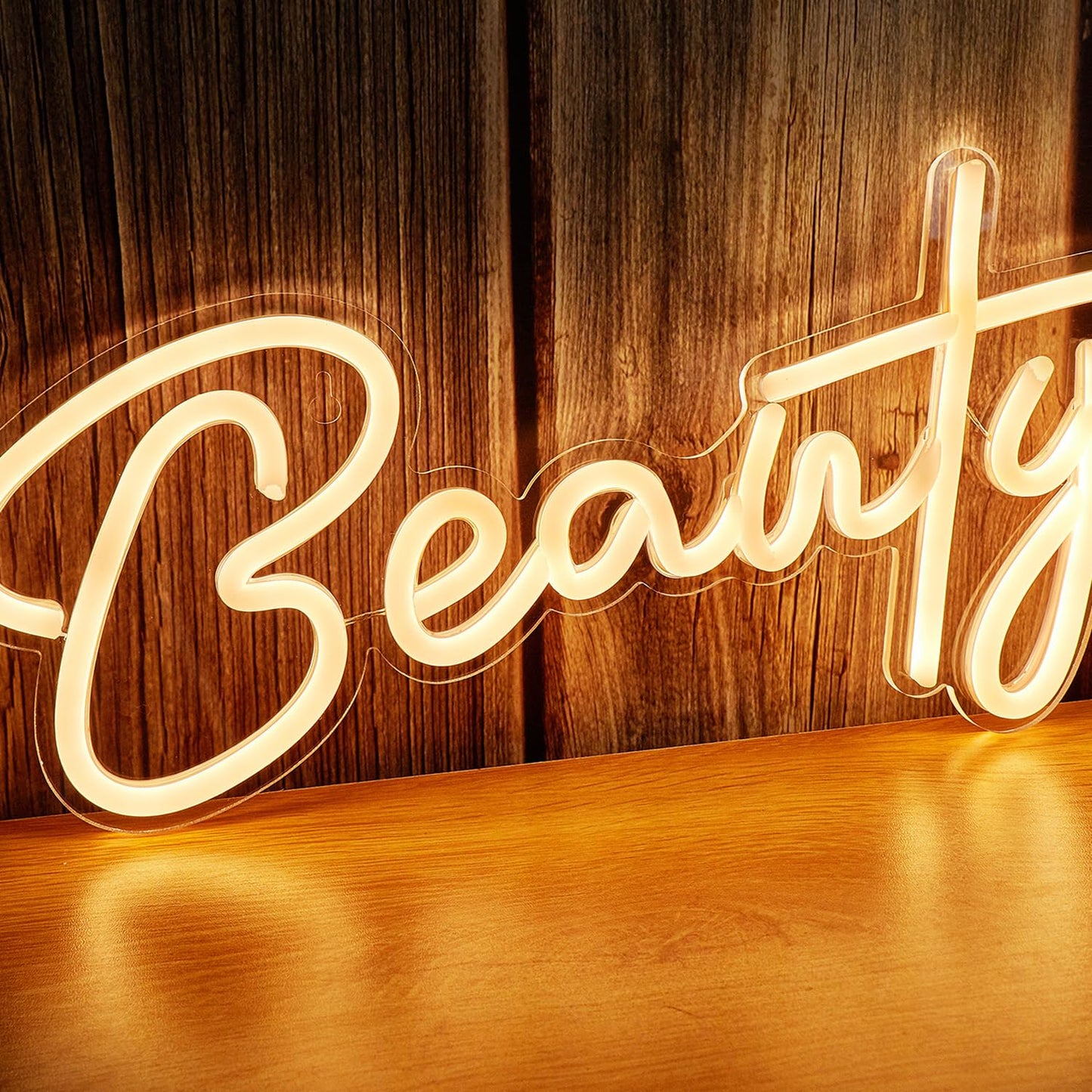Chi-buy Beauty LED Neon Sign Letter Neon Lights for Bedroom USB Powered Wall Mounted Neon Signs For Room 3D Wall Art Wedding Party Living Room