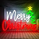 LED Neon Light for Wall Decor - Dimmable Acrylic Neon Sign Merry Christmas Light up Sign for Xmas Party Decor Gifts