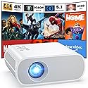 HOMPOW Projector, Native 1080P Full HD Bluetooth Projector with Speaker, 9500 Lumens Outdoor Portable Movie Mini Projector Compatible with Laptop