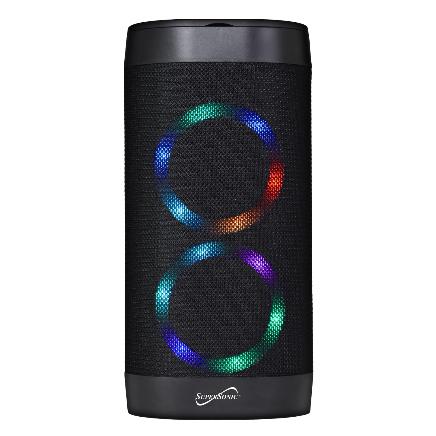 Supersonic SC-2332BT Soundlight Bluetooth Speaker, Stream from Any Device, Enjoy USB/SD Playback, FM Radio, Vibrant Ring Light, Long-Lasting 1500mAh