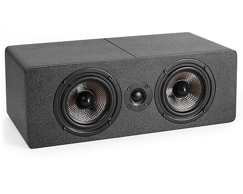 Micca MB42X-C G2 Center Channel Speaker for Home Theater Surround Sound, 2-Way Passive Speaker (Black, Each)