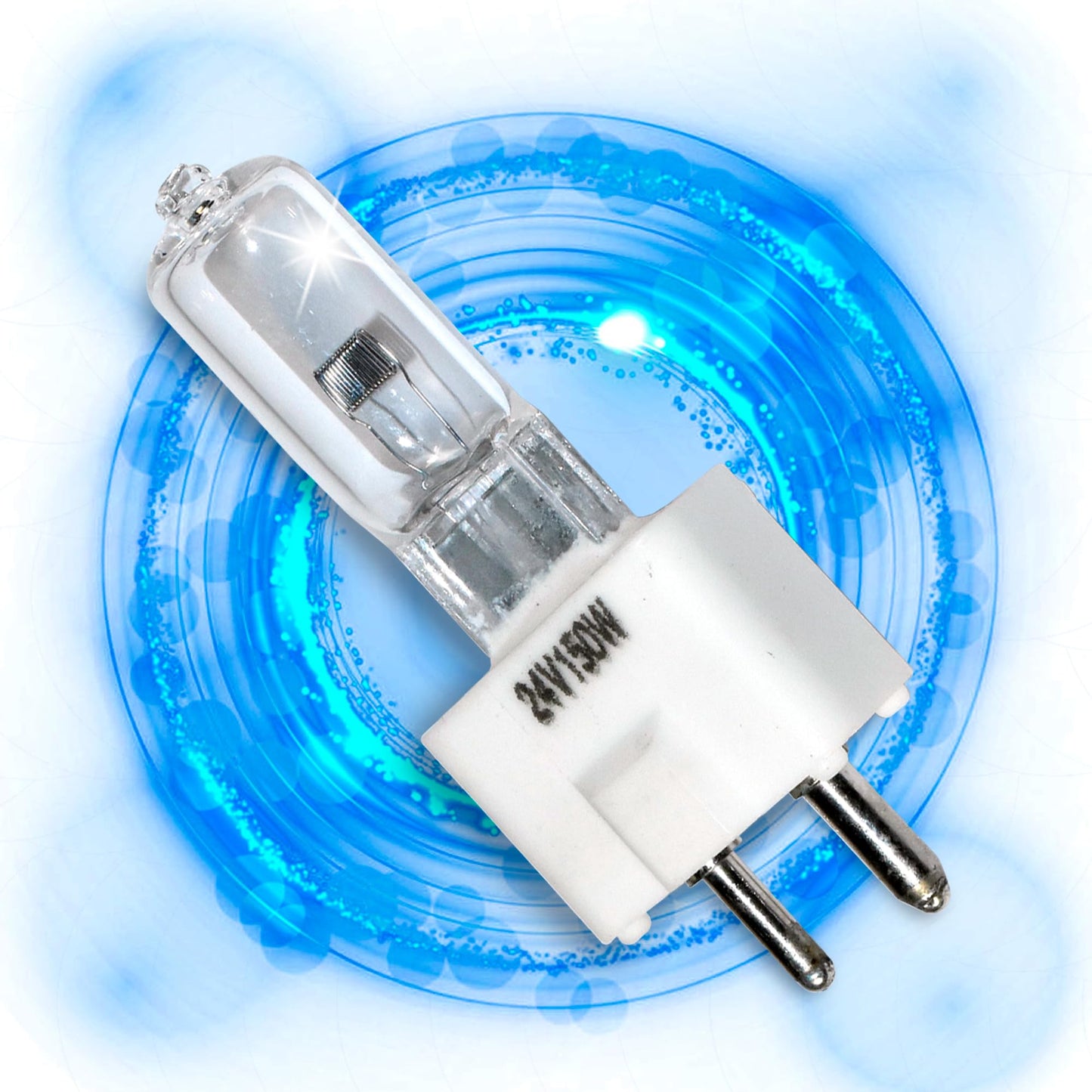 HQRP 2-Pack Halogen Bulb 24V 150W GY9.5 Compatible with Osram #64643 Replacement
