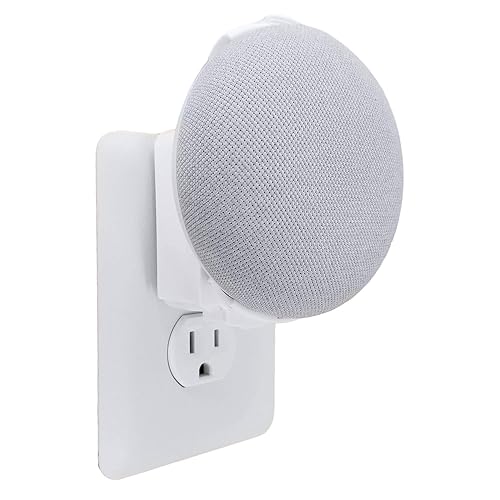 The Nest Mini Easy Genie Mount 2nd Gen 2019: The Simplest and Cleanest Outlet Wall Mount Hanger Stand for New Google Nest Mini - No Cord Wrapping