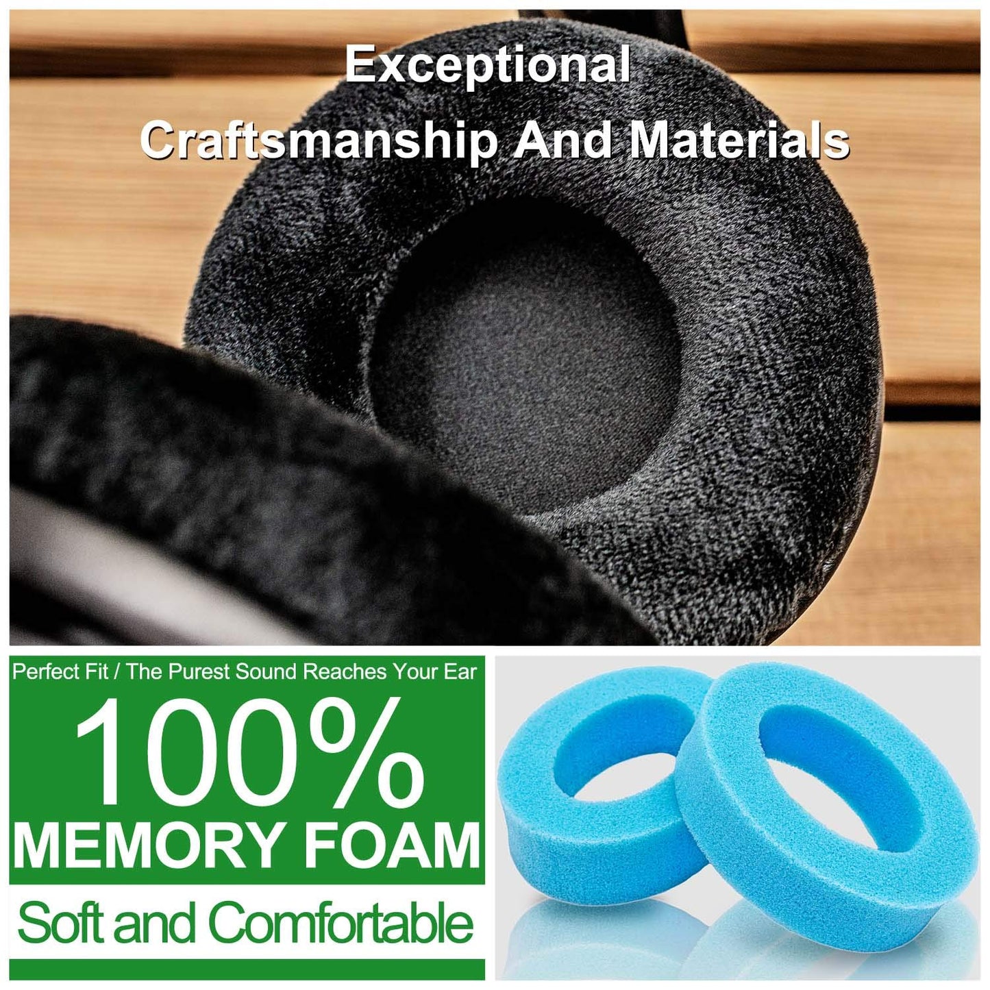 90mm Replacement Ear Pads Compatible with NS-WHP314, MDR-V700 V500, HDJ2000, DJ DN-HP1000, HARX300 HARX500, ProDJ100 ProDj200, RP-DH1200, T4s