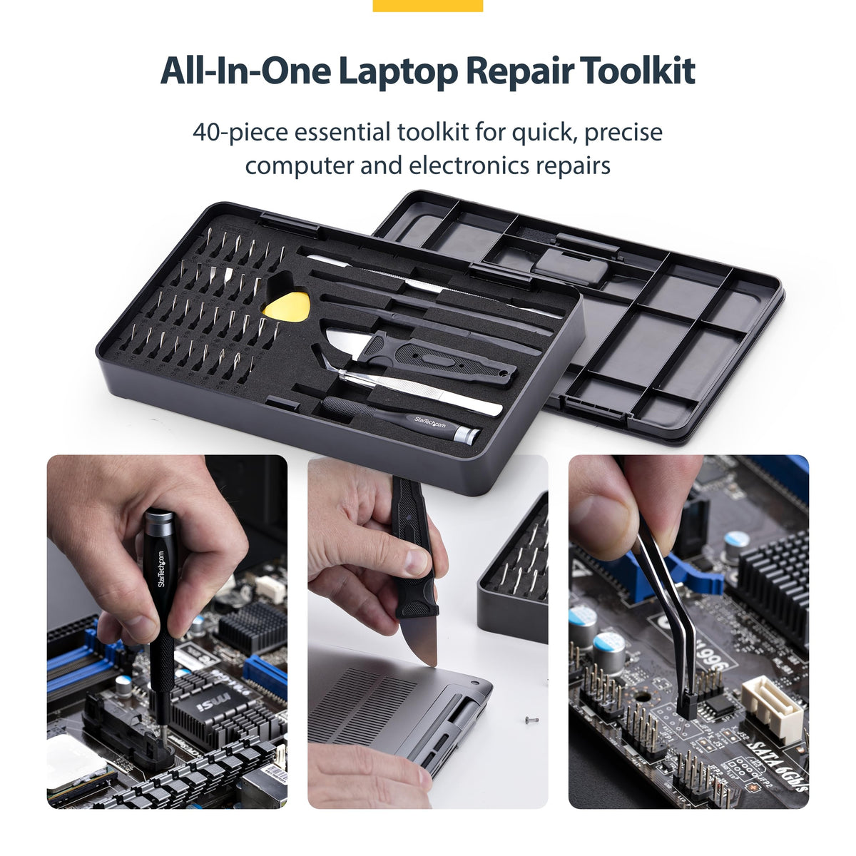 StarTech 40-Piece Computer Repair Toolkit for Laptop, PC (LAPTOP-TOOL-KIT)