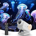 Rossetta 3D Projector, 60 Themes HD 3D Galaxy Projector with Bluetooth Speaker & Remote, 1H/2H Timer, Space Projector Night Light for Kids Bedroom