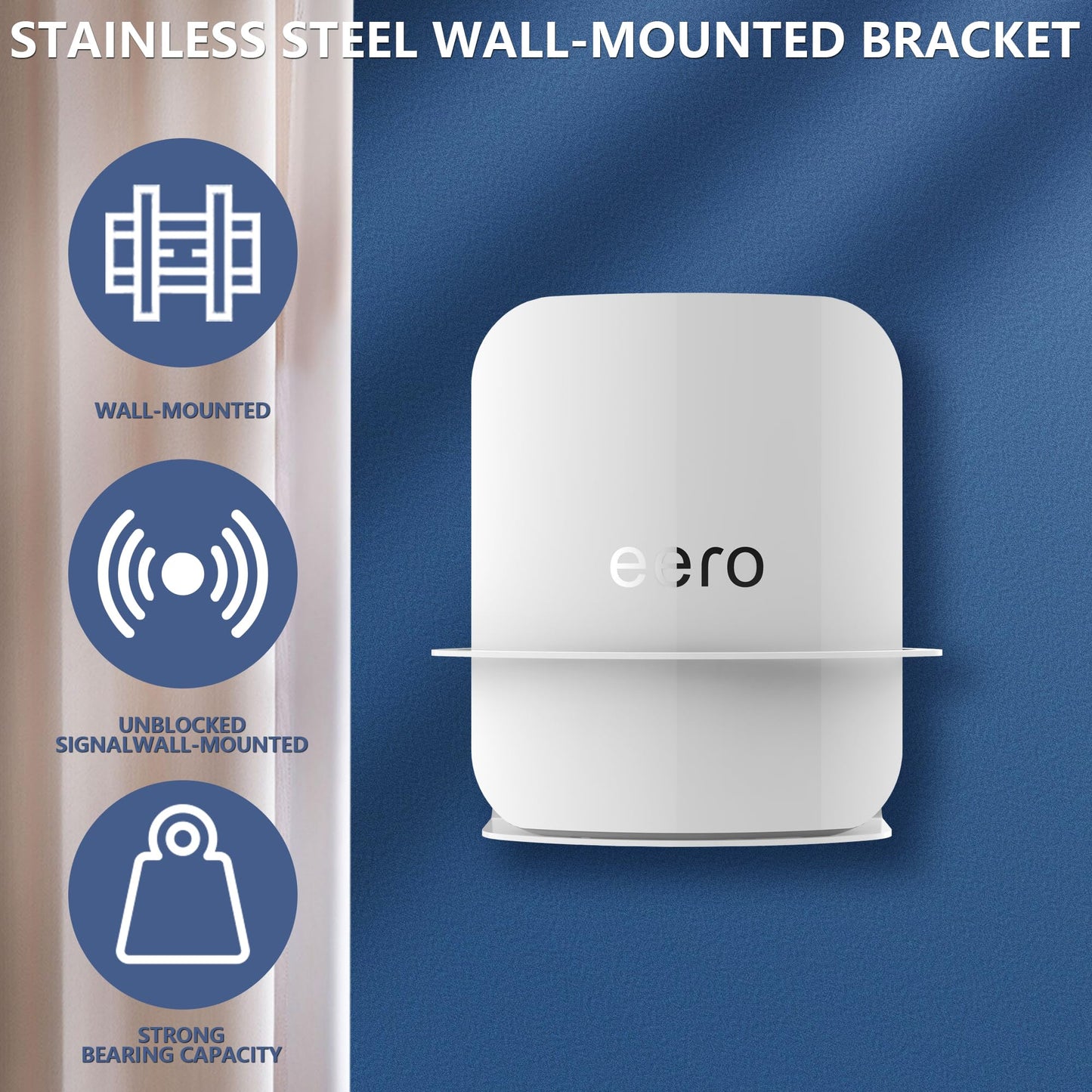 SSCEHCNY Wall Mount Holder for eero Pro 7 Home WiFi System-Simple, eero Max 7 Wall Metal Mount Bracket,eero Max 7 Wall Metal Mount Bracket Compatible